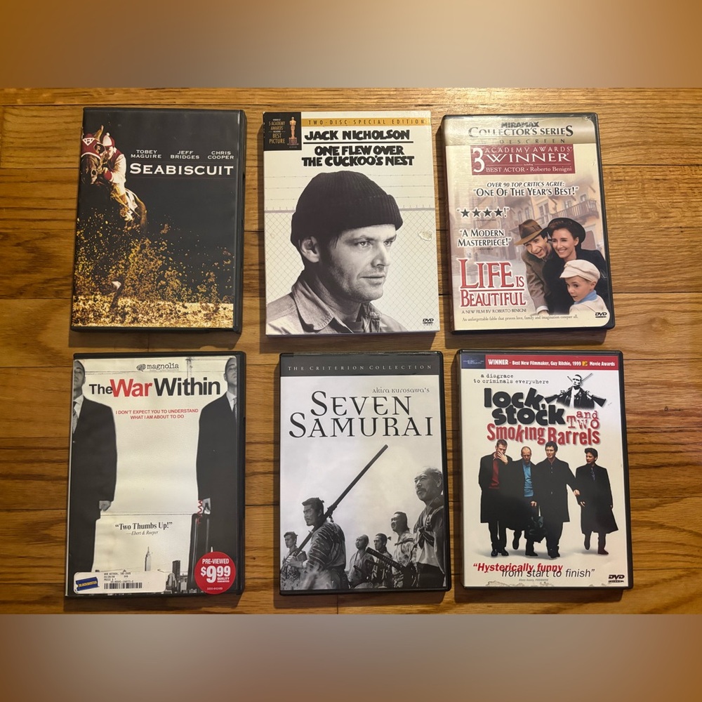DVD Movie Collection - Various Titles 6 DVD bundle every video shown